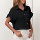 thumbnail image 3 of Camisa básica de color puro,Camisas con botones para mujer, Top suelto para mujer, camisas con botones para mujer, ingeniería de precisión, 3 of 6