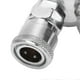 thumbnail image 3 of 2 Way Connector G1/2 Thread Quick Coupler Carbon Steel Chrome Plated Air Splitter Rotatable Pneumatic Fitting, 3 of 5