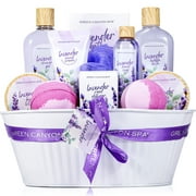 Spa Gift Baskets for Women, 12pcs Lavender Scent Relaxing Spa sets - Luxury Holiday Beauty Gifts for Her