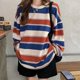thumbnail image 1 of Sudadera a rayas para mujer, Jersey fino, camiseta Harajuku, jerséis de moda coreana, Tops de manga larga a juego para parejas, 1 of 4