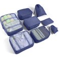 thumbnail image 1 of Juego de cubos de embalaje LANSKLBD de 8 piezas para maletas de viaje, color azul oscuro, 1 of 6