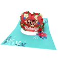 thumbnail image 3 of Tarjetas del día de San Valentín Tarjeta de boda Amor Corazón Flor Tarjetas de felicitación 3D con sobre para festivales Bodas Mujeres Novias Hombres, 3 of 9