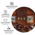 thumbnail image 4 of Gaeub Log Cabin Inside Print 6 Pcs Leather Coasters for Drinks ,Drink Coasters Sets,Drink Table Cup Coasters for Living Room Kitchen Coffee Decor,Round Shape, 4 of 7