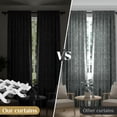 thumbnail image 4 of DONGPAI 2 Panels Luxury Velvet Gold Print Blackout Curtains, Thermal Insulated Light Blocking Curtain with Multi-functional Heading for Living Room Bedroom, Light Gray, 52"x 84", 4 of 10