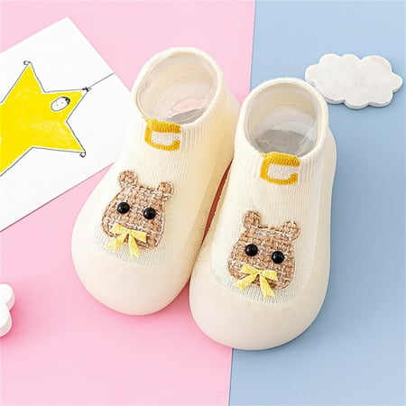 

Hunpta Toddler Shoes Boys Girls Animal Cartoon Socks Shoes Toddler WarmThe Floor Socks Non Slip Prewalker Shoes