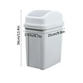 thumbnail image 4 of AuroraX Stylish Kitchen Trash Can with Swing Lid Gray 7L Garbage Can Modern Plastic Garbage Bin for Bathroom Bedroom Office, 4 of 5