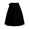 thumbnail image 3 of vigerkar Women Retro Skirts Vintage Style High Waist Flared A-Line Rockabilly Swing Skirt with Pocket Black, XXL, 3 of 4