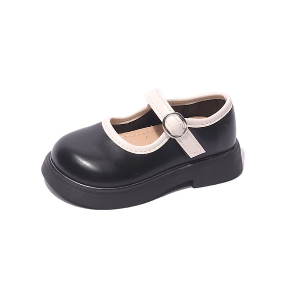 Xfvqtps Girls Mary Jane Shoes Hook and Loop Strap Thick Soft Sole Non Slip Spring Summer Dressy Casual Shoes