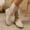 #428-Beige, variant on Wowcloth Flat Ankle Boots for Women – Comfortable Wrap Strap Slip-On with Easy-Wear Casual Autumn Winter Style Footwear