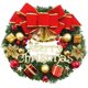 thumbnail image 1 of Corona navideña, para colgar, preciosas guirnaldas con bolas, decoración para interior y exterior, fantástica corona con lazo navideño, para puerta, ventana, decoración, 1 of 7