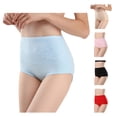 thumbnail image 3 of Bragas para mujer 5 piezas ropa interior elegante de algodón para mujer cintura alta cómoda para la vida diaria Anggrek Otros, 3 of 7