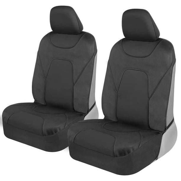 Fundas de asiento de coche Motor Trend AquaShield para asientos delanteros, color negro