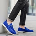 thumbnail image 5 of Mens Casual Loafers Breathable Mesh Slip On Shoes - Comfortable Walking Sneakers with Horsebit Detail - Lightweight Blue,Size 11, 5 of 9