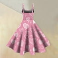 thumbnail image 5 of Women Valentines Day A Line Dress with Adjustable Spaghetti Straps Vintage Inspired Fit and Flare Pink L, 5 of 6