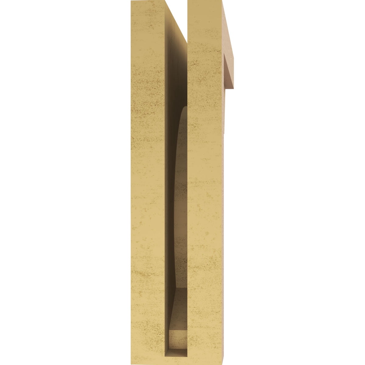 4"W x 16"D x 16"H Thin Emerson Rough Cedar Woodgrain TimberThane Corbel, Primed Tan