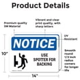 thumbnail image 2 of (2 Pack) Use Spotter For Backing Sign, 2 of 7