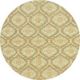 thumbnail image 1 of Ahgly Company Indoor Round Abstract Brown Gold Oriental Area Rugs, 7' Round, 1 of 6