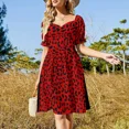 thumbnail image 4 of Vestido sin mangas estilo punk rojo Jaguar, estilo coreano, para mujer, de verano., 4 of 7