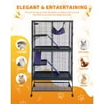 thumbnail image 6 of Soonbuy Animal Cage for Ferrets, Chinchillas, Hedgehogs,4 Tier Large Hamster Cage with Removable Ramp, Comfortable Hammock, Extra Storage Stand, and Easy-to-Clean Removable Tray, 6 of 9
