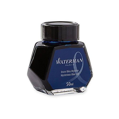 Waterman 1.7 oz Ink Bottle for Fountain Pens, Mysterious Blue (S0110790