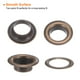thumbnail image 4 of Kit de 20 ojales de metal de cobre de 12 mm con arandelas para cortinas, lonas, bolsas de cuero, bricolaje, bronce, 4 of 6