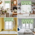thumbnail image 5 of Green Leaf Valance Curtain for Windows Watercolors Leaf Vintage Linen Texture Gradient Rod Pocket Curtain Valances Short Window Treatments Panels for Kitchen Bathroom Laundry Basement 60 x 18 Inch, 5 of 9