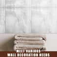 thumbnail image 3 of WHAMVOX 10Pack Waterproof Tile Stickers Marble Pattern Wall Panels for Shower Area and Humid Environments, 3 of 8