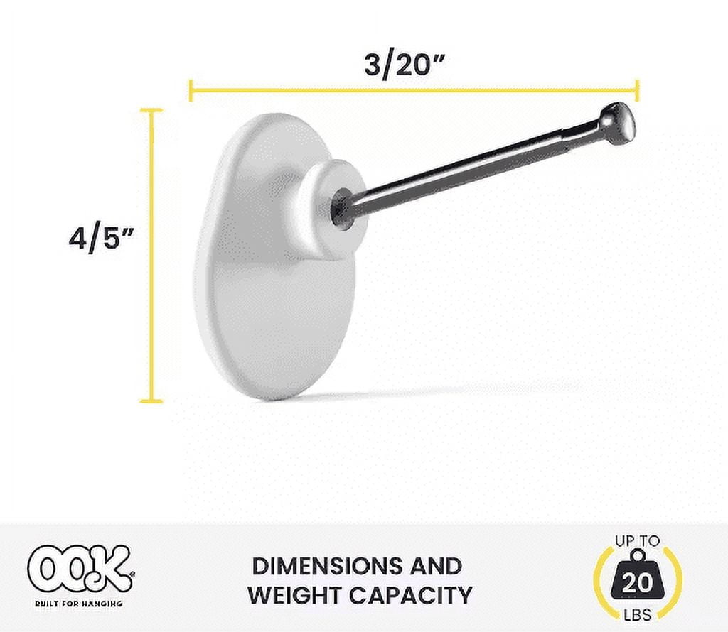 (2 pack) OOK ReadyNail Dual Head Picture Hanger, Steel (20lb) 6 Piece