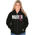 thumbnail image 4 of Warrior Breast Cancer Awareness BCA Zip Hoodie Sweatshirt Women Brisco Brands L, 4 of 6