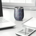 thumbnail image 3 of Halloween Pattern 12oz Stainless Steel Insulated Wine Tumbler with Lid and Straw – Double Wall Vacuum Mug for Hot & Cold Drinks, 304 Steel Interior, Sweat-Free Design. Trick or Treat !, 3 of 5