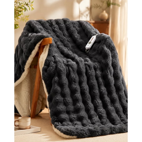 Gray Electric Blankets, Queen