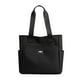 thumbnail image 2 of Large Capacity Nylon Tote Bag | Waterproof Cloth Handbag | Durable Shoulder Purse with Zip Compartment | Wide Padded Handles | A4 Folder Organizer | Travel Shopping Work | Black, 2 of 5