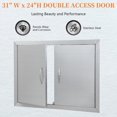 thumbnail image 3 of Stainless Steel Sliding Door Hardware , Magnetic Catch, For Outdoor Kitchen, Grill Island, Commercial Use – Double Door, 30.5x21 Inches, 3 of 7