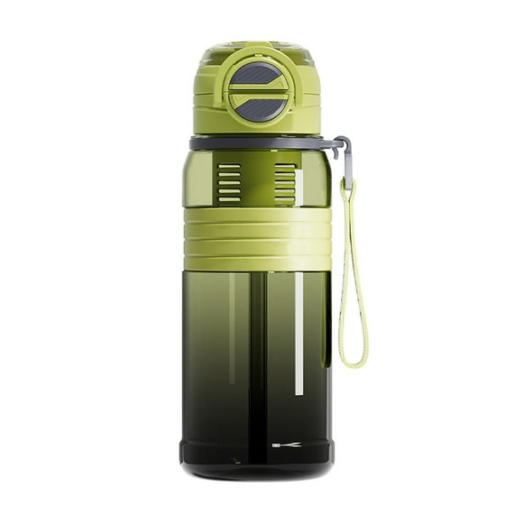 B-035 Green Fitness Water Bottle Straw And Direct Drink Spout Tea Infuser Included Portable For Commuting #u5BW0