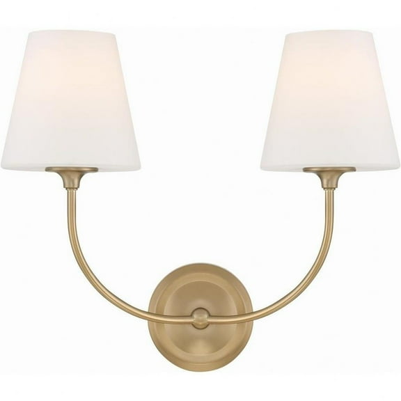 2 Light Wall Mount-14.75 inches Tall and 17 inches Wide-Vibrant Gold Finish Bailey Street Home 49-Bel-4964206