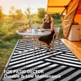 thumbnail image 6 of Waterproof Reversible Outdoor Rug, Plastic Straw Patio Camping Mat, 4'x6', 6 of 7