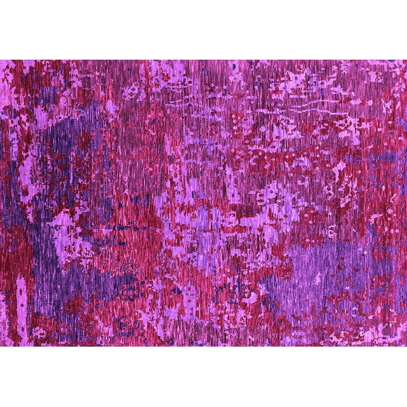 Ahgly Company Indoor Rectangle Oriental Pink Industrial Area Rugs, 5' x 8'