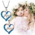 thumbnail image 7 of Chmadoxn Necklace for Mom 925 Silver Love Heart Pendant Necklace Birthstones Jewelry Blue Sapphire Pearl Simulated and More Stones Jewelry Women Birthday Mother's Day, 7 of 7