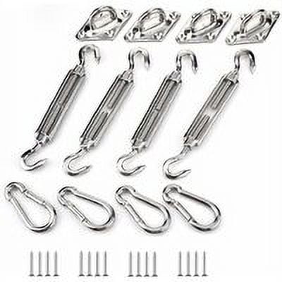 Shade sail fixing kit, stainless steel shade sail fixing kit for triangle and square, rectangle, shade sail