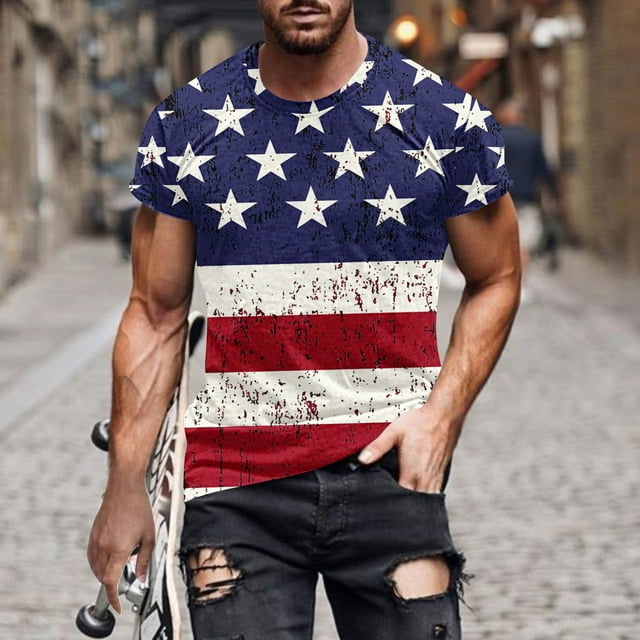 Tops para hombre, blusas y camisas de cuello redondo y manga corta para hombre, blusas de cuello redondo y manga corta con estampado canadiense para hombre, blusa de poliéster para hombre.