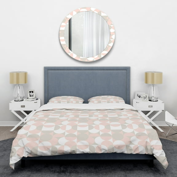 Designart 'Retro Circular Pattern III' Mid-Century Modern Duvet Cover Set