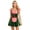 Green, variant on CHICTRY Women Christmas Santa Claus Dance Dress Velvet Off Shoulder Gingerbread Apron Tutu Dress Brown L