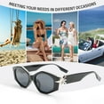 thumbnail image 2 of OPTOFENDY Trendy Vintage Womens Sunglasses, Polarized UV 400 Protection Sun Glasses, 2 of 6