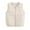 White, variant on Womens Plus Size Puffer Vest Cropped Zip Up Quilted Lightweight Jacket Crew Neck Winter Down Gilet Waistcoat