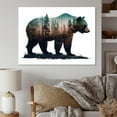 thumbnail image 2 of Designart Double Exposure Of A Bear With Forest II Canvas Wall Art, 2 of 5