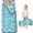 Unicorn and Flower Blue Pattern, variant on Unicorn and Flower Blue Pattern Teens Toddler Nap Mat with Pillow, Sleeping Mat Bag for Preschool Daycare 59"x22"