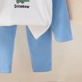 thumbnail image 6 of TOWED22 Infant Toddler Clothes Set Long Sleeve Graphic Round Neck Soft T-Shirt Jogger Pants Fall Winter Warm Outfits 2Pcs(Blue,5-6 Y), 6 of 6