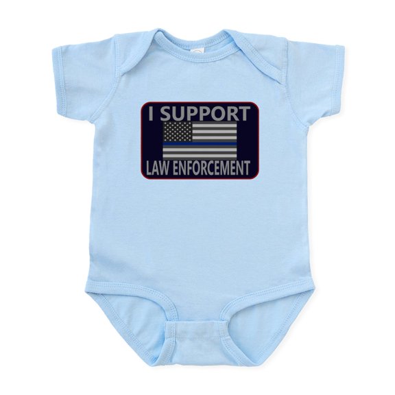CafePress - I Support Law Enforcement Infant Bodysuit - Baby Light Bodysuit, Size Newborn - 24 Months