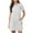 White, variant on Up to 30% off Women Summer Dresses, Women Fashion Summer Solid Color Short Sleeve Round Neck Pocket Dress(Dark Blue,M)