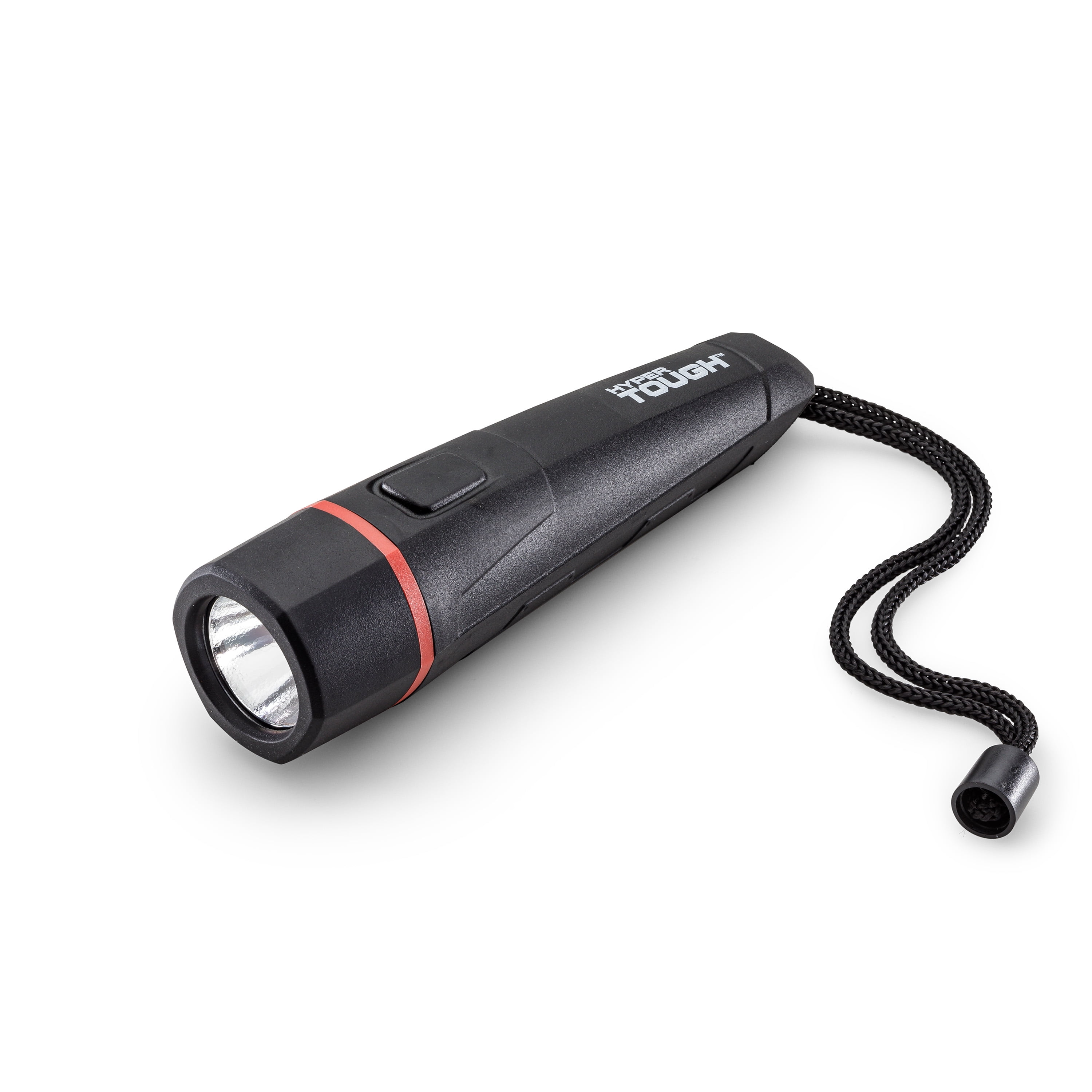 Hyper Tough 150 Lumen Rubber LED Black Flashlight - Batteries Included